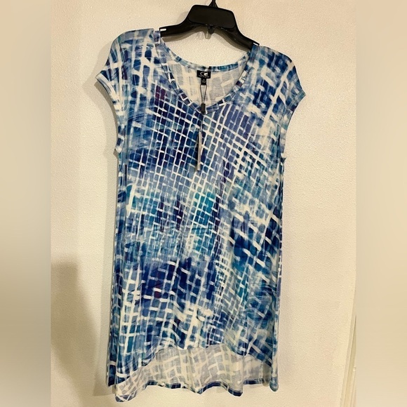 Cable and Gouch high low NWT size M tunic top color blue - Picture 1 of 6